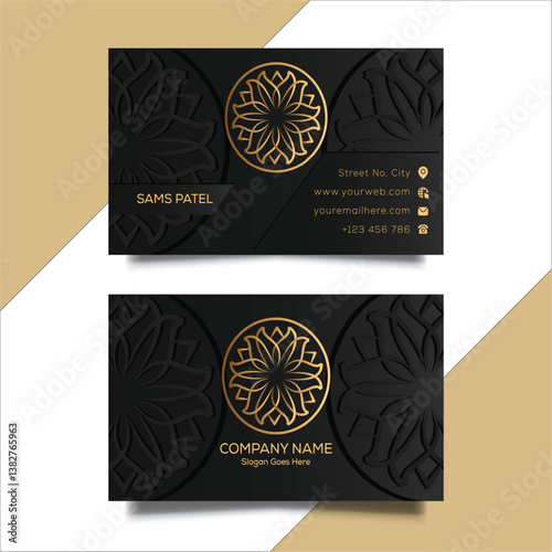 Corporate business card, creative modern name card and business card design.