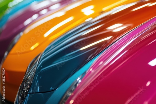 car paint samples, auto colors close up