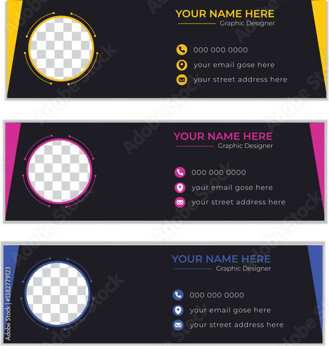 Modern and minimalist email signature or email template