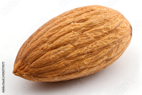 Close-up of alomond isolated on a white background