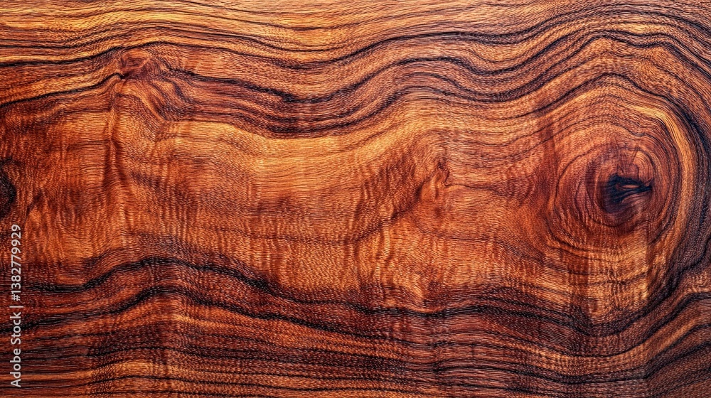 Naklejka premium Abstract red walnut wood texture with horizontal veins