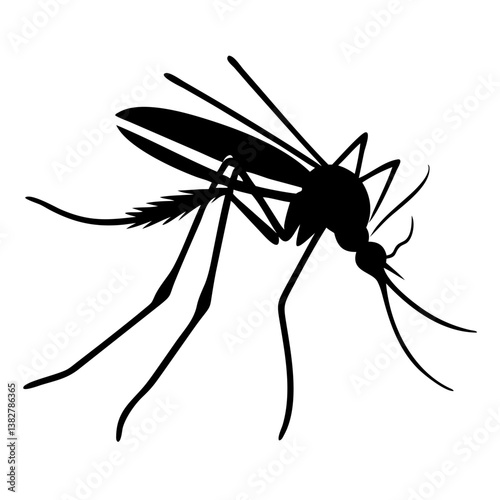 Silhouette of mosquito 