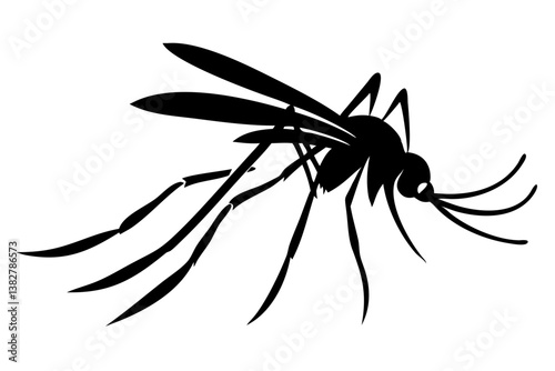 Silhouette of mosquito 