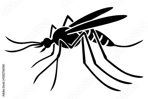 Silhouette of mosquito 