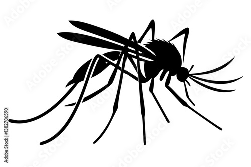 Silhouette of mosquito 