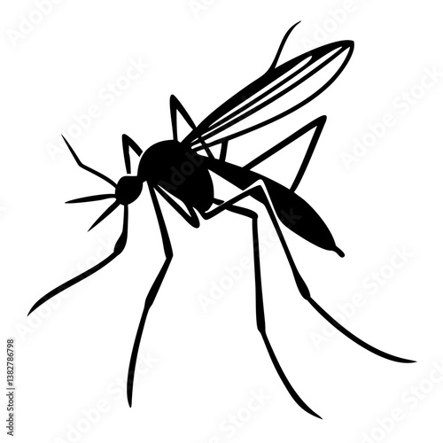 Silhouette of mosquito 