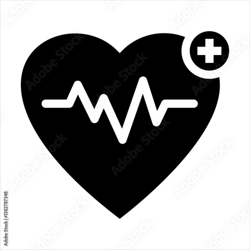Good health icon Symbol sign in filled style. For your website, logo, app, UI design. Vector illustration, isolated on white background.