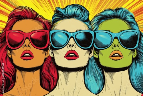 An image in pop art style, whether an illustration, banner, texture, or background, representing Pride Day and showcasing the diversity of the LGBT community