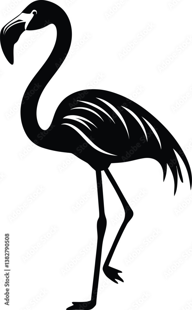 Naklejka premium flamingo silhouette vector