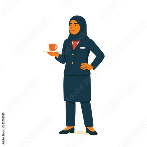 Airline Crew Collection – Vector Illustrations of Male Pilot and Female Flight Attendants