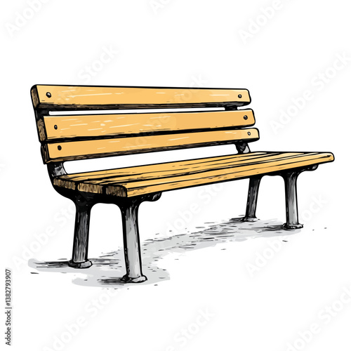 Incline bench minimalist flat illustration, featuring a clean design isolated on a white background.

