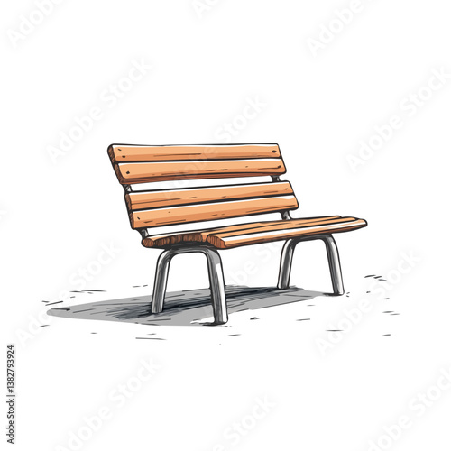 Incline bench minimalist flat illustration, featuring a clean design isolated on a white background.

