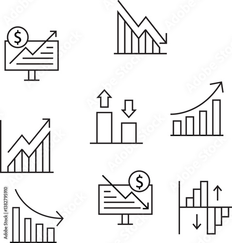 increase or decrease stroke icons collection