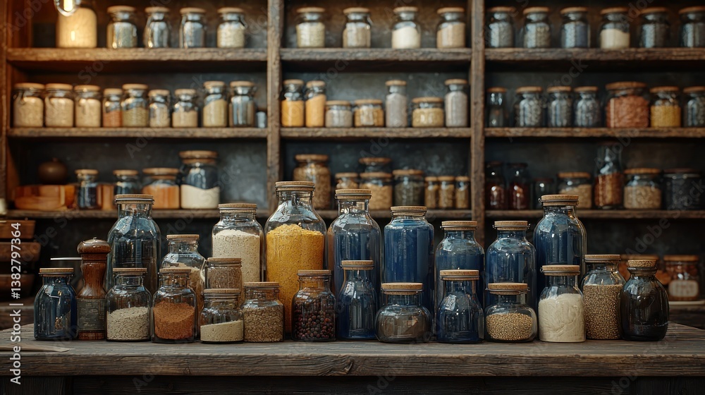 Fototapeta premium Spiced, Aromatic, and Colorful Pantry