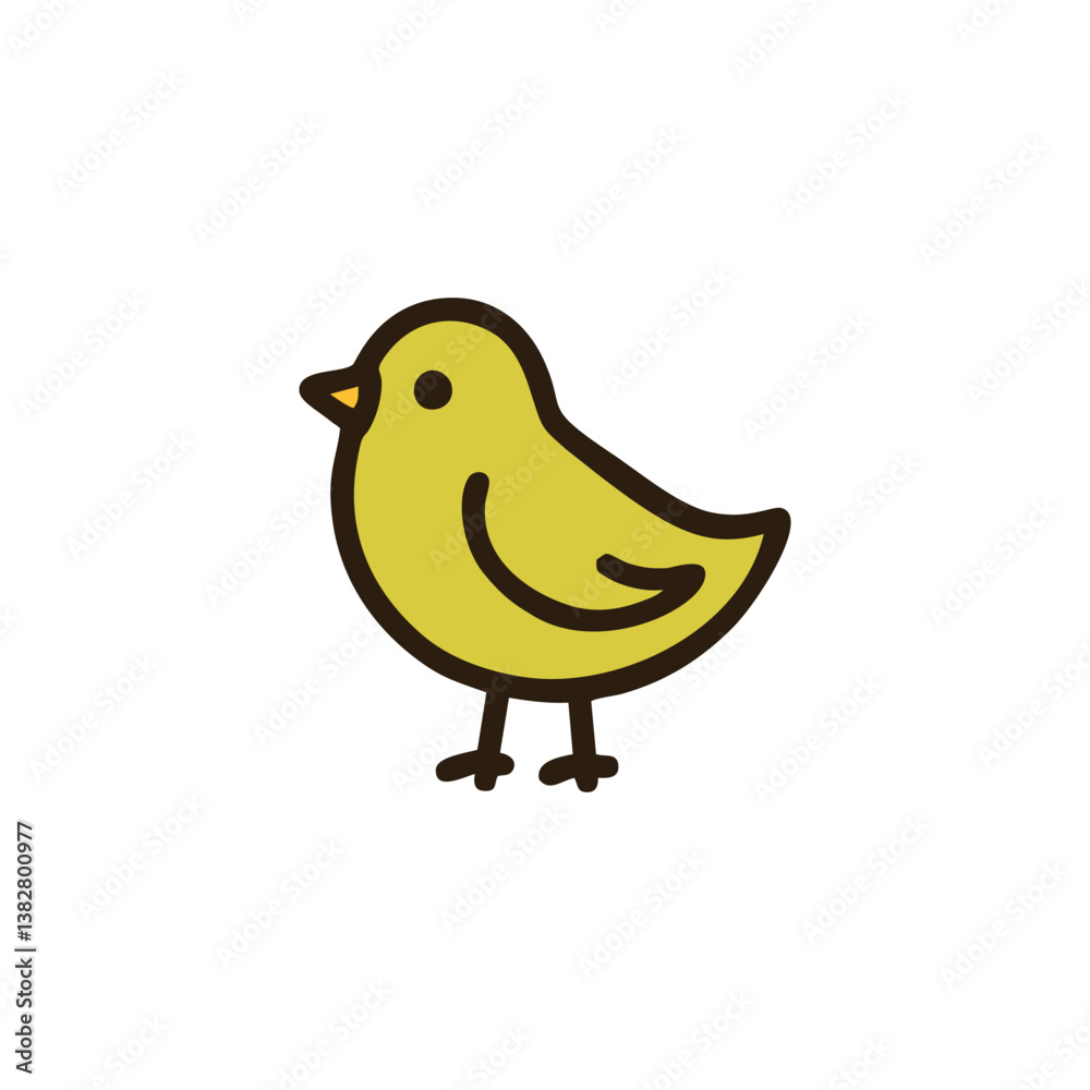 simple icon yellow spring chicken simple icon yellow spring chicken