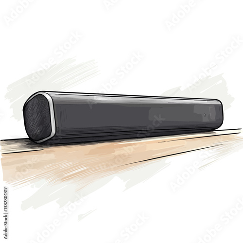 Soundbar minimalist flat illustration, featuring a clean design isolated on a white background.

