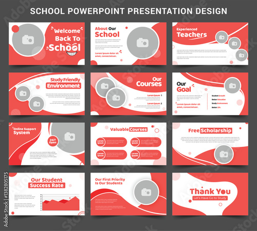 Professional Education Pitch Deck and Presentation Slide Template for School Learning Teaching and Academic Projects Fully Editable Slides with Modern Design Ideal for Teachers and Students.
