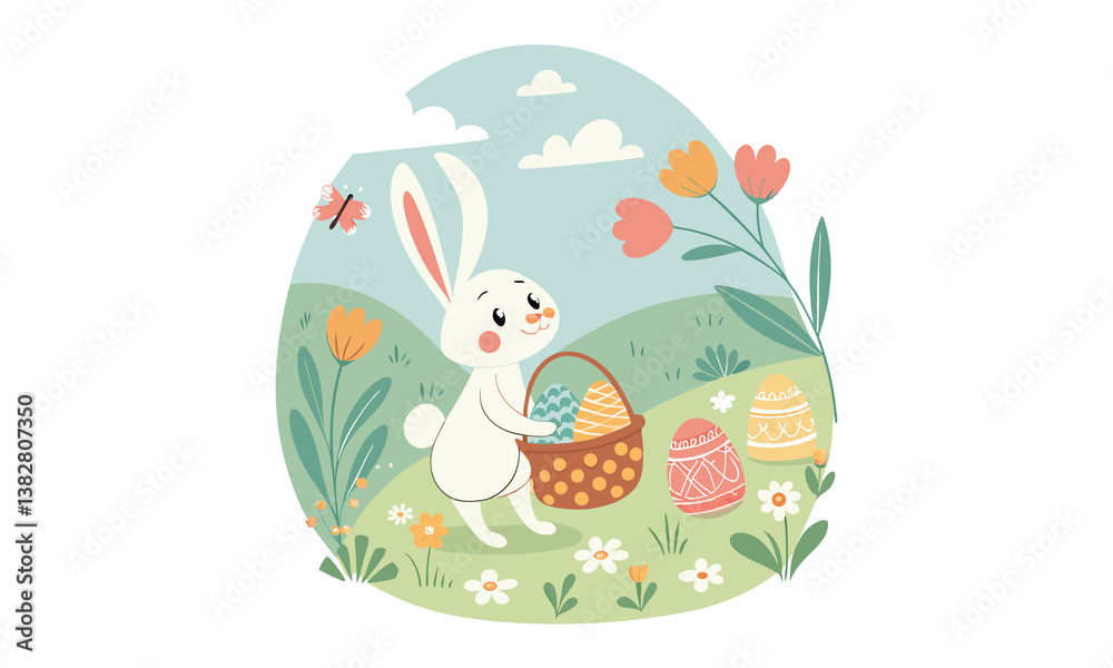 Fototapeta premium easter egg with a bunny