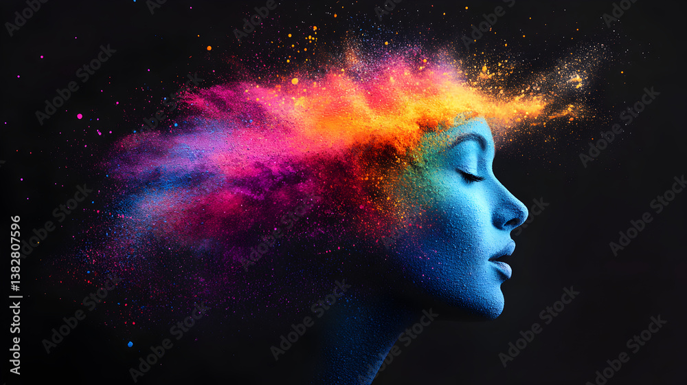 splatter explosion on a dark surface with vibrant artistic contrast splatter explosion on a dark surface with vibrant artistic contrast