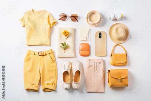 Minimalist Fashion Panoramic: Chic Clothing & Accessories for Social Media