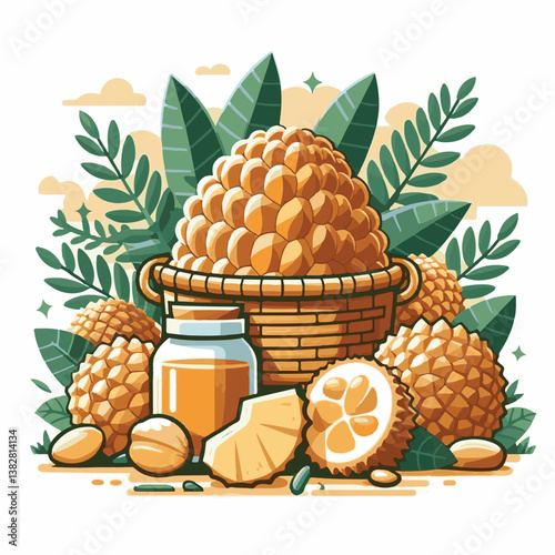 fresh, cempedak, food, yellow, fruit, asian, ingredient, exotic, raw, sweet, tropical fruit, tropical, tasty, foodstuffs, fruit flesh, nature, uncooked, healthy, delicious, produce, piece, background,