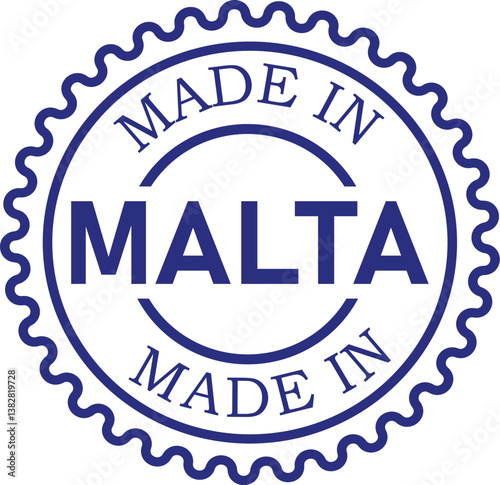 "Made in Malta" stamp logo design
