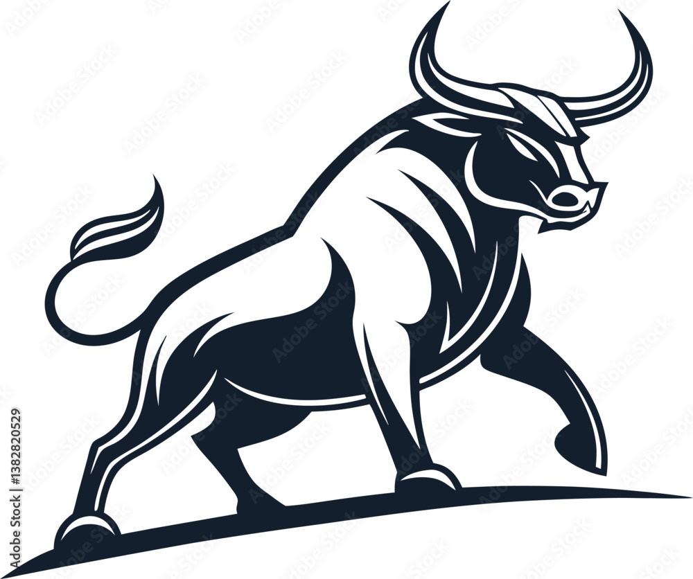 vector illustration of a bull vector illustration of a bull