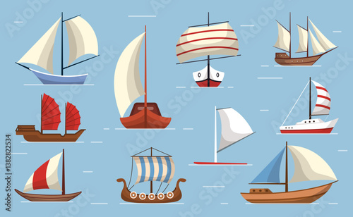 Sailboats and Sea Ships, Marine Vessels Collection