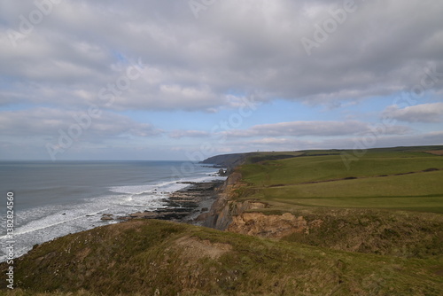 the view from the north cornwall coast path just north of bude