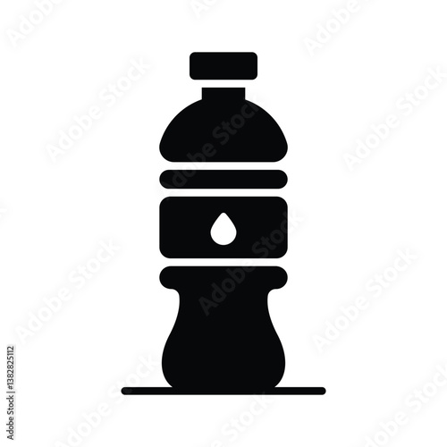A captivating glyph style icon of water bottle