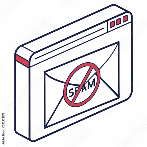 "Premium Spam Folder Icon in AI format