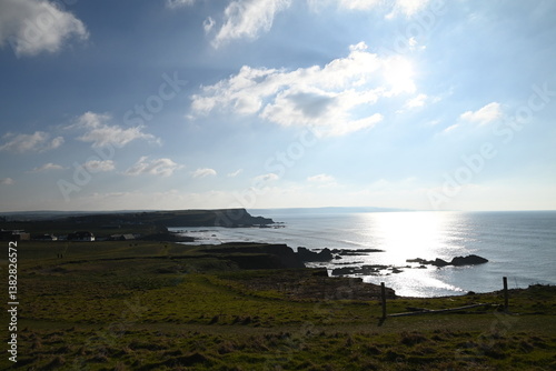 the view from the north cornwall coast path just north of bude