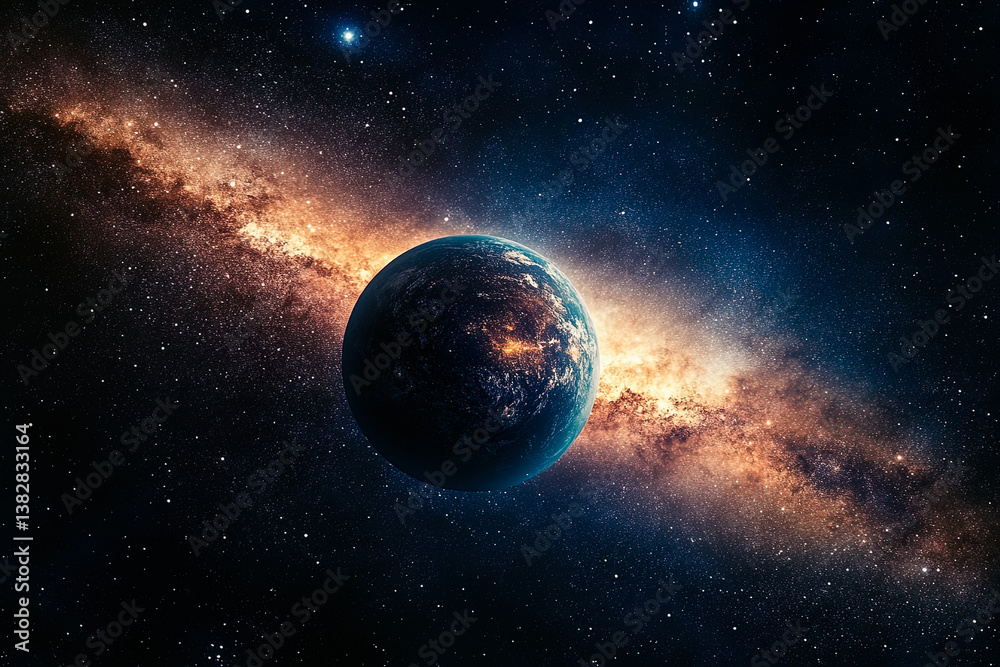 Fototapeta premium Planet in Deep Space