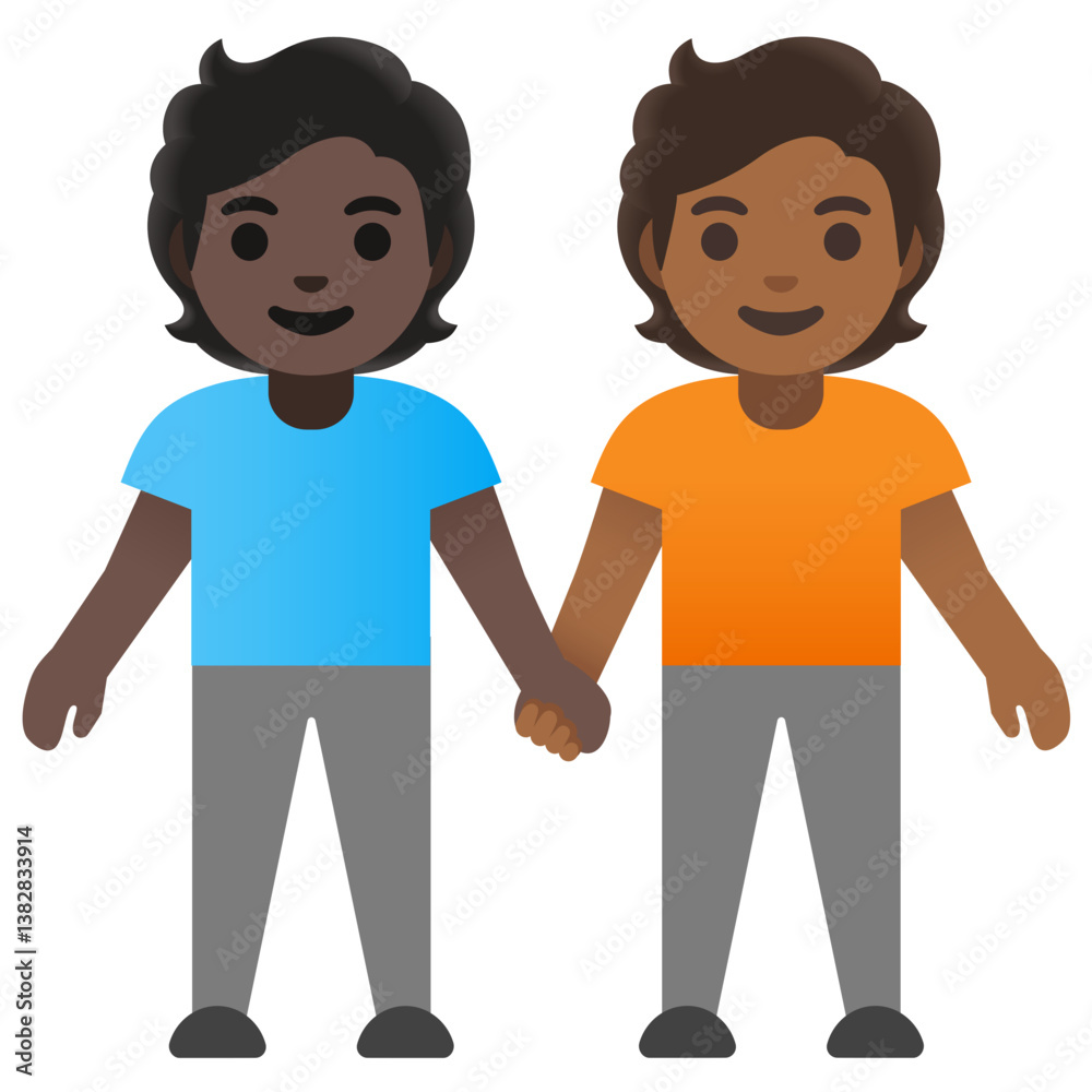 Men Holding Hands: Medium-Dark Skin Tone
Men Holding Hands: Medium-Dark Skin Tone