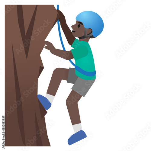 Man Rock Climbing
