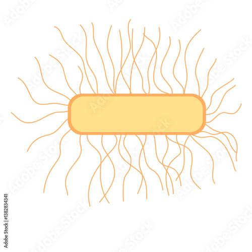 Clostridium botulinum difficile flat Illustration
