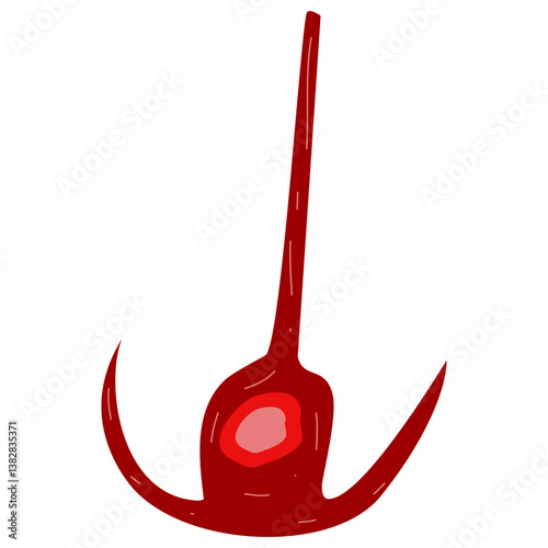 Ceratium Dinoflagellates flat Illustration
