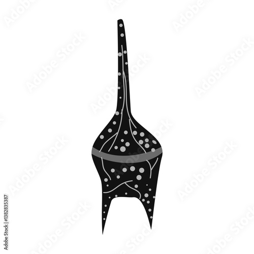 Ceratium Dinoflagellates Flat Illustration