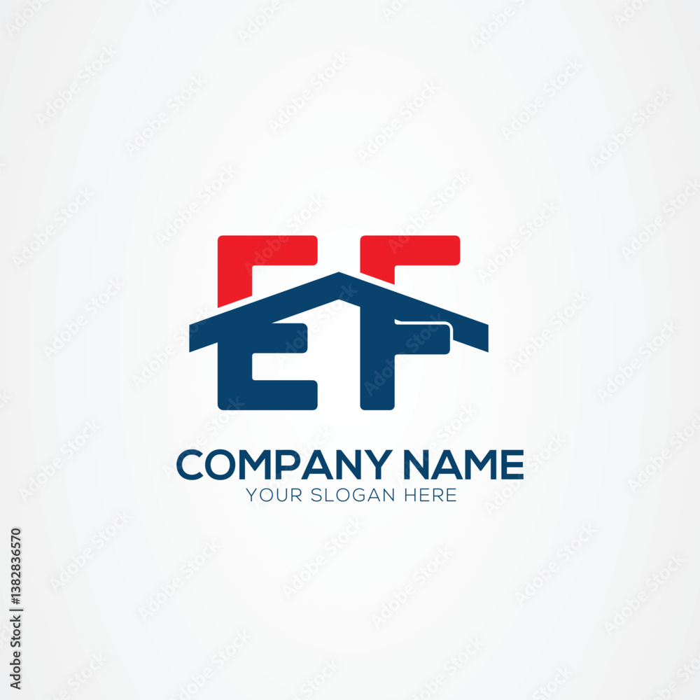 Obraz premium EF or FE Creative Modern Letters Logo Design Element