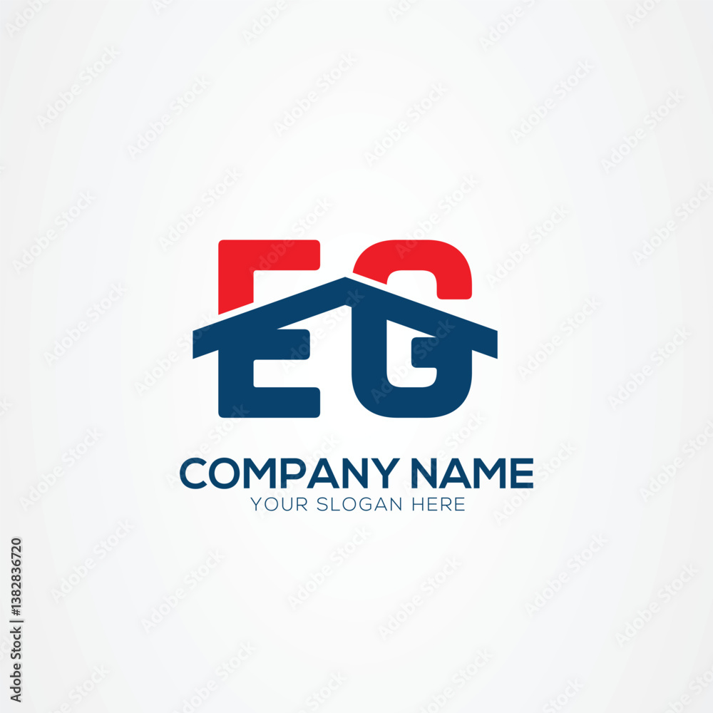 Obraz premium EG or GE Creative Modern Letters Logo Design Element
