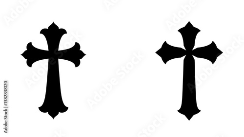 Two Types of Gothic Cross Icons