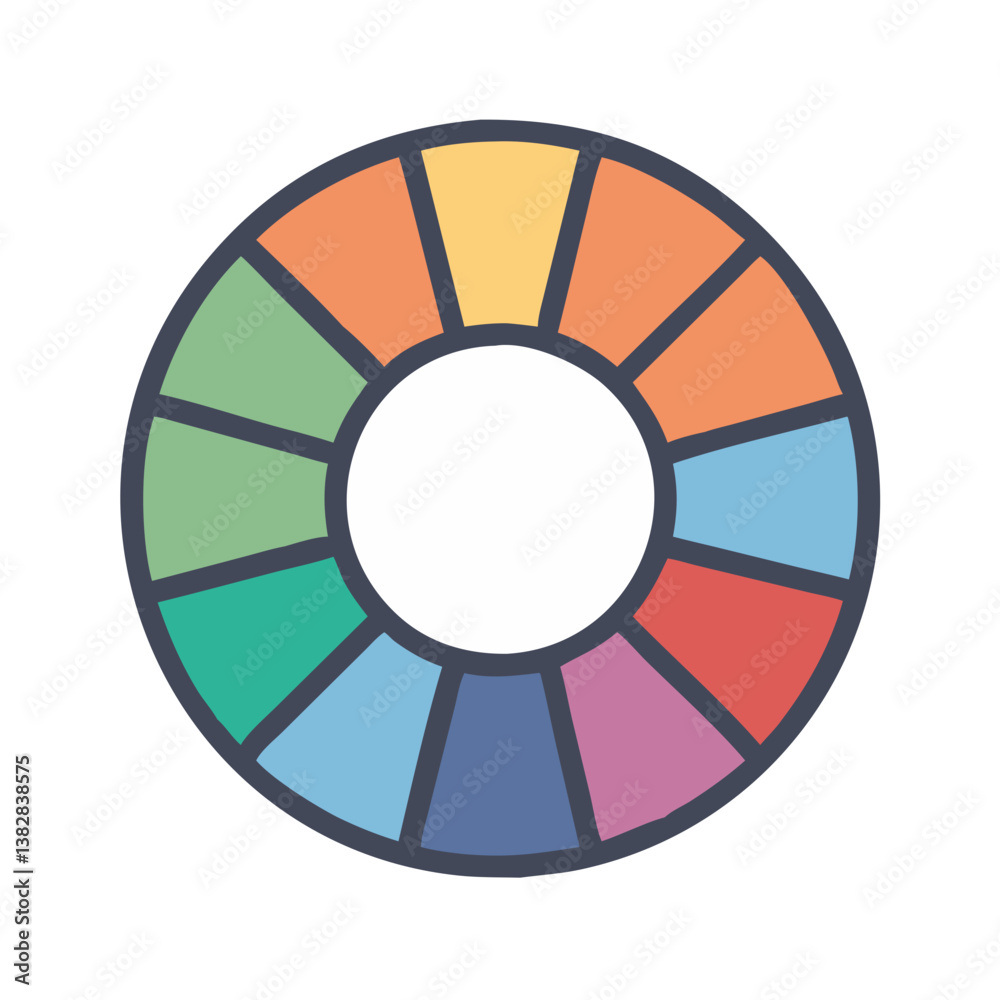  Interactive Color Wheel Concept Icon