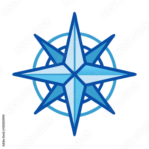  Stylish Compass Rose Design Icon