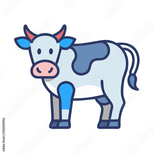  Charming Cow Illustration Icon