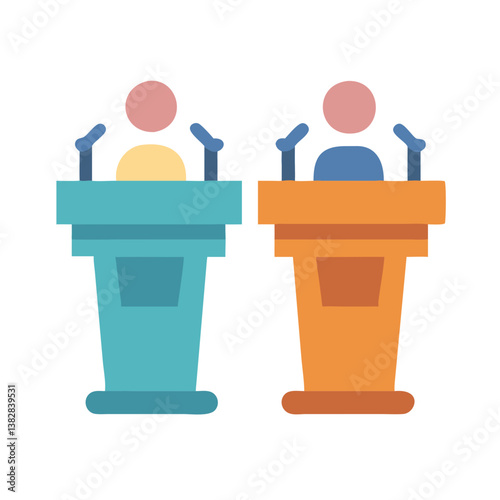  Educational Debate Podium Icon