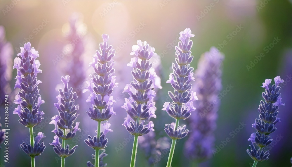 Fototapeta premium 美しいラベンダーの花畑 フォトジェニックな風景