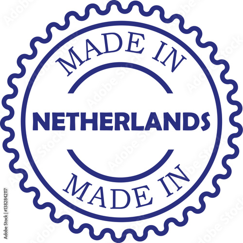 "Made in Netherlands" stamp logo design