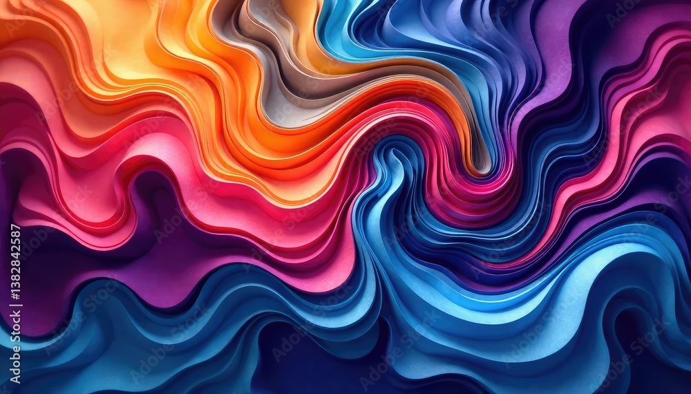 Obraz premium Swirling, organic forms create a flowing abstract pattern , textile, nature