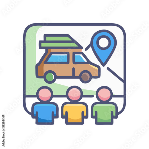  Educational Field Trip Icon
