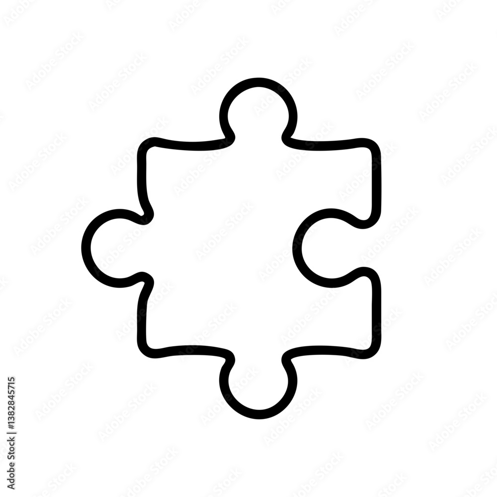Puzzle piece outline Puzzle piece outline